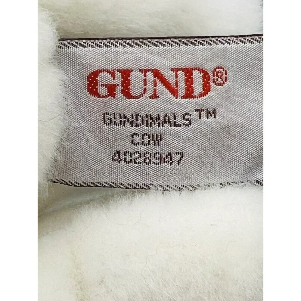 Gund‎ Gundimals Cow Plush Stuffed Animal 4028947 Black White 10 inch Realistic